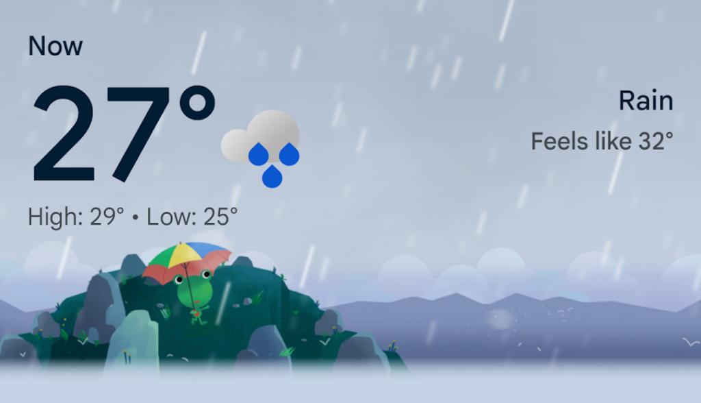 Froggy in the old Weather app