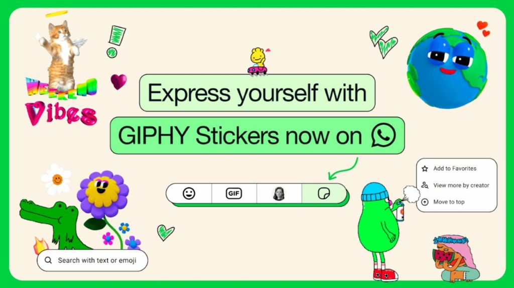 WhatsApp August Features - GIPHY Stickers Support