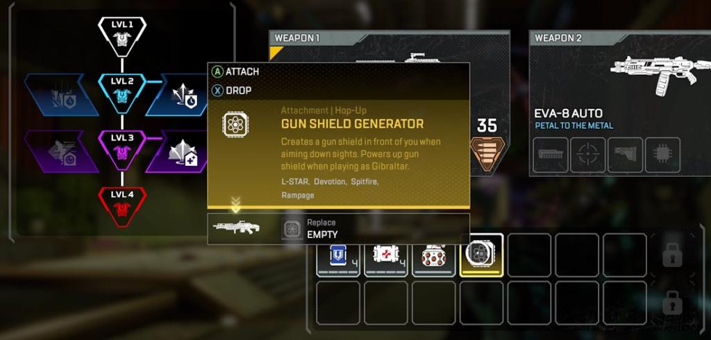 LMG gun shield generator hop up