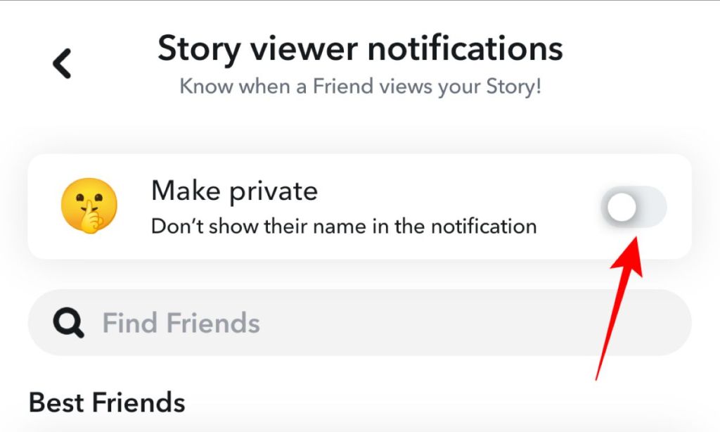 Make Story View notifications private