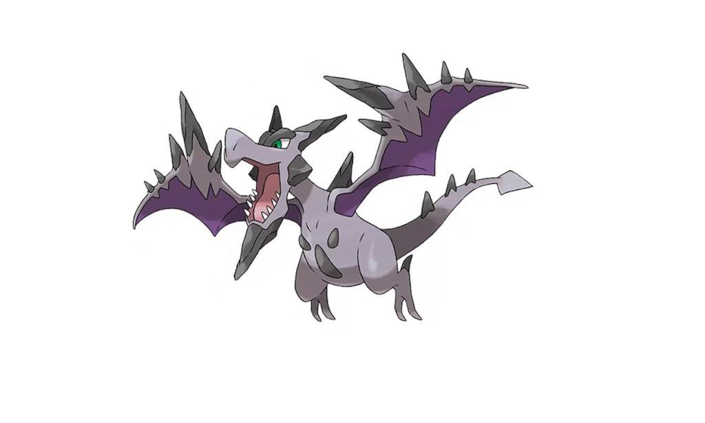 Mega Aerodactyl render image in Pokemon games, and is joining the Mega Raid in Pokemon GO this month