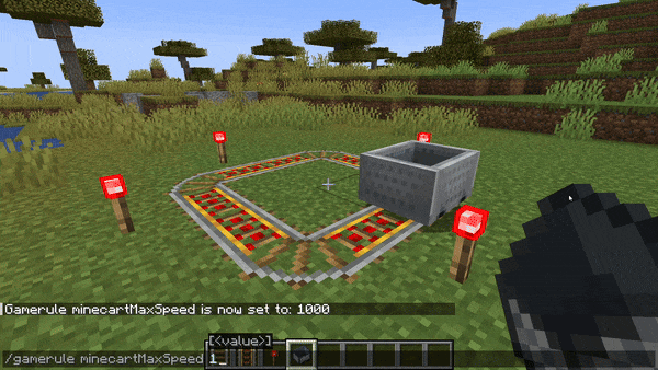 Gamerule command that decreases the minecart movement speed