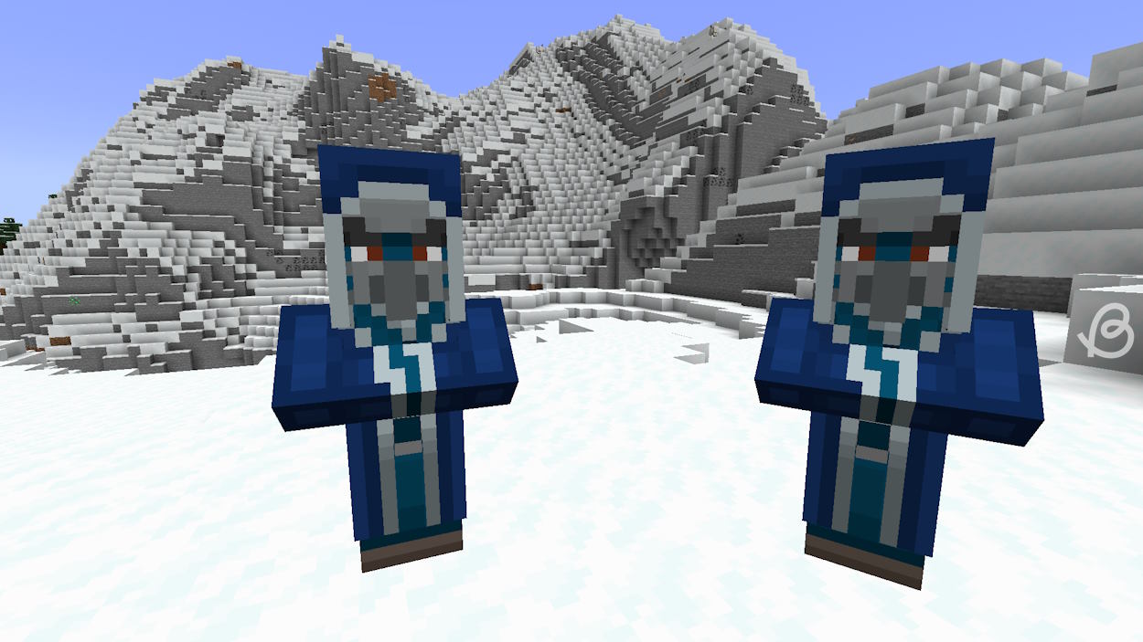 Iceologers in a snowy biome