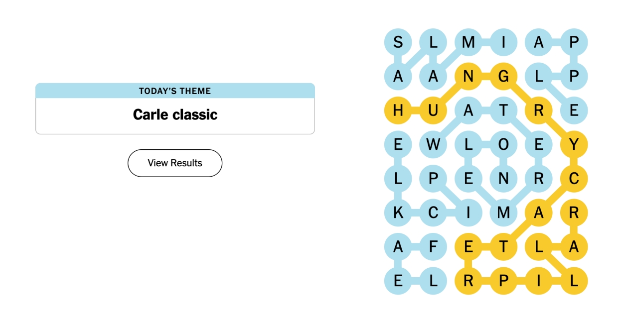 A New Format for Carle Classic in Strands Puzzle