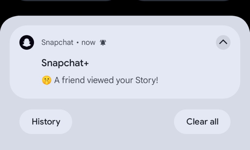 Snapchat Story View Notification