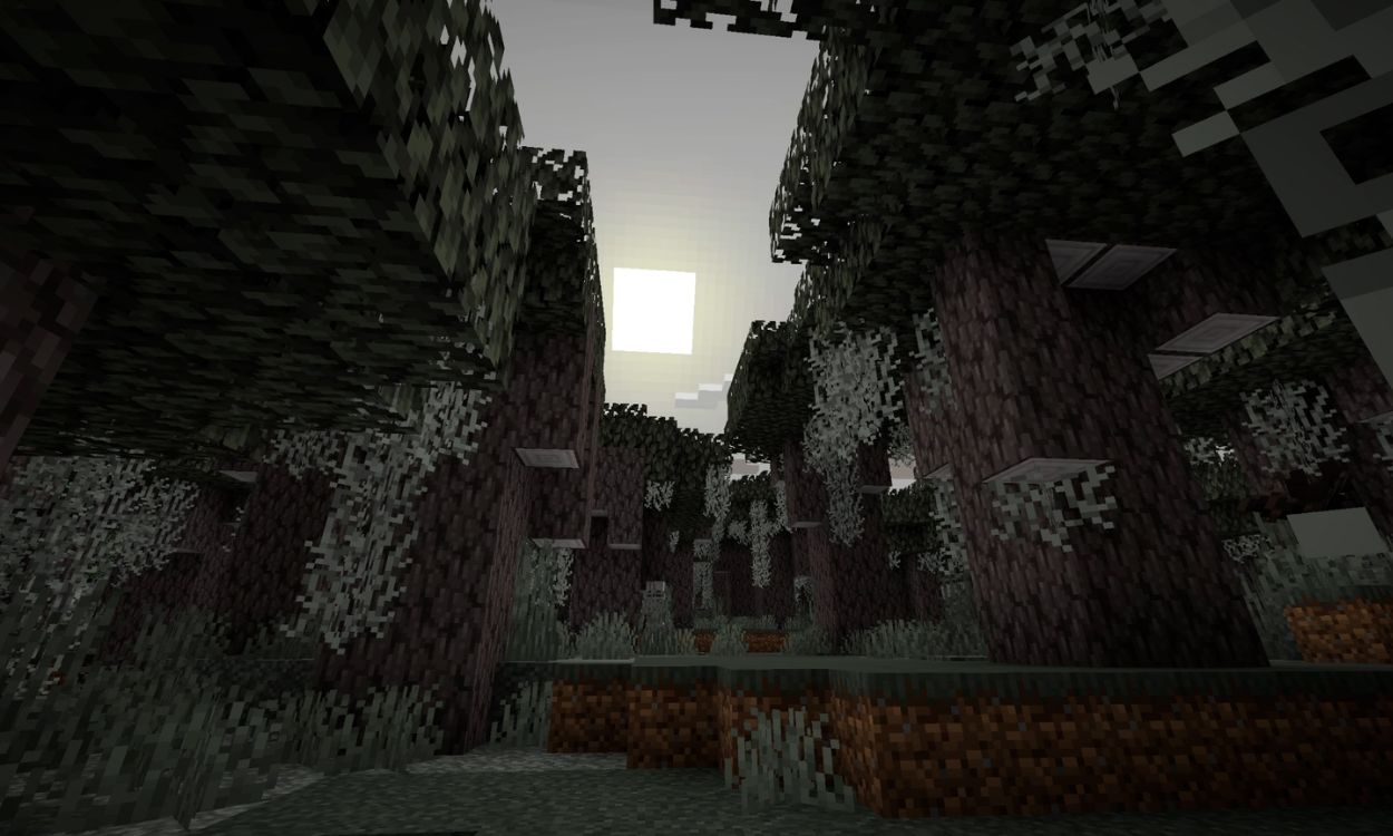 The Pale Garden biome in minecraft