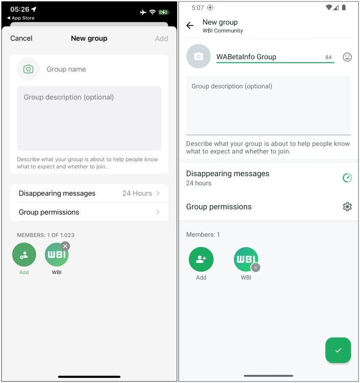 WhatsApp August Features - Community Group Descriptions