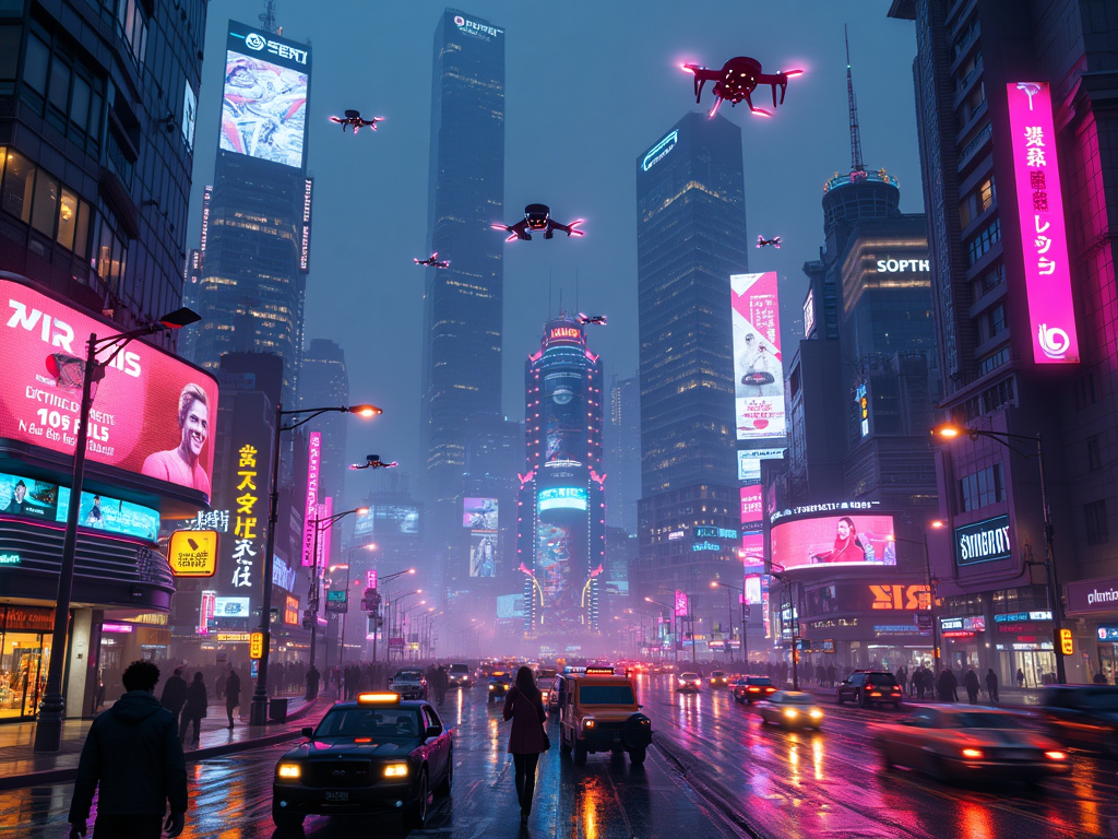 a futuristic city image generated by flux