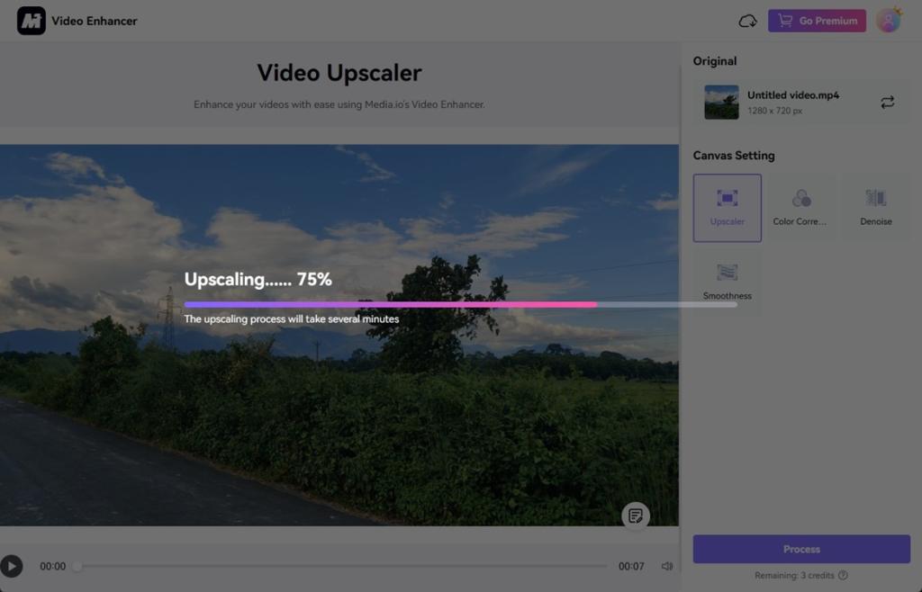 ai video upscaler media dot io