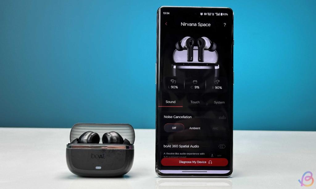 boAt Nirvana Space with companion app