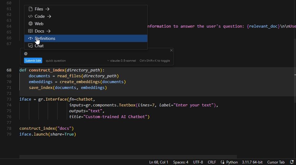 cursor composer tag files and folders