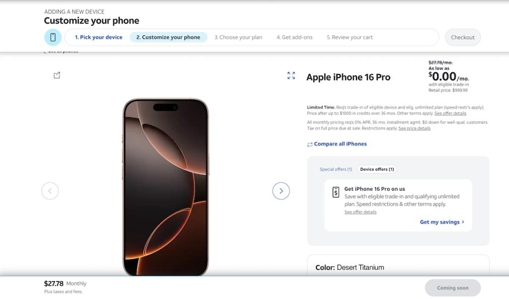 AT&T iPhone 16 Pre-order deal