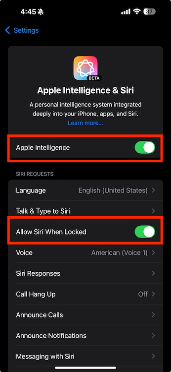 Allow Siri When Locked on iPhone