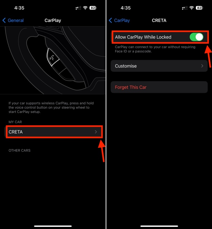 Allow carPlay When Locked
