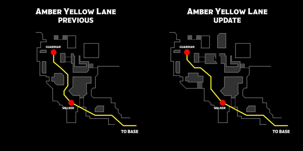 Amber Yellow Lane changes in Deadlock patch notes September 26