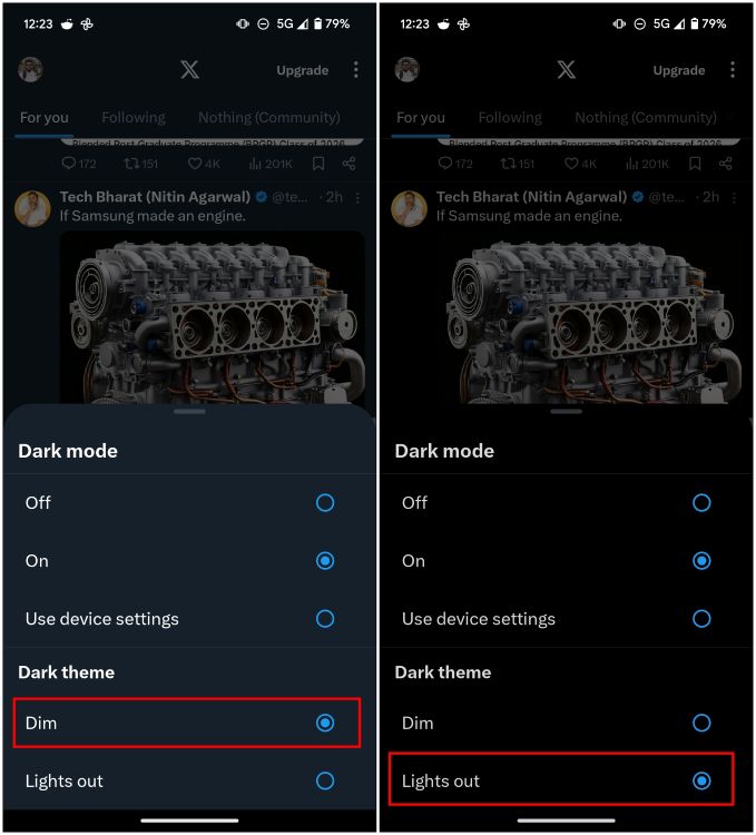 Dark Mode Options on Twitter