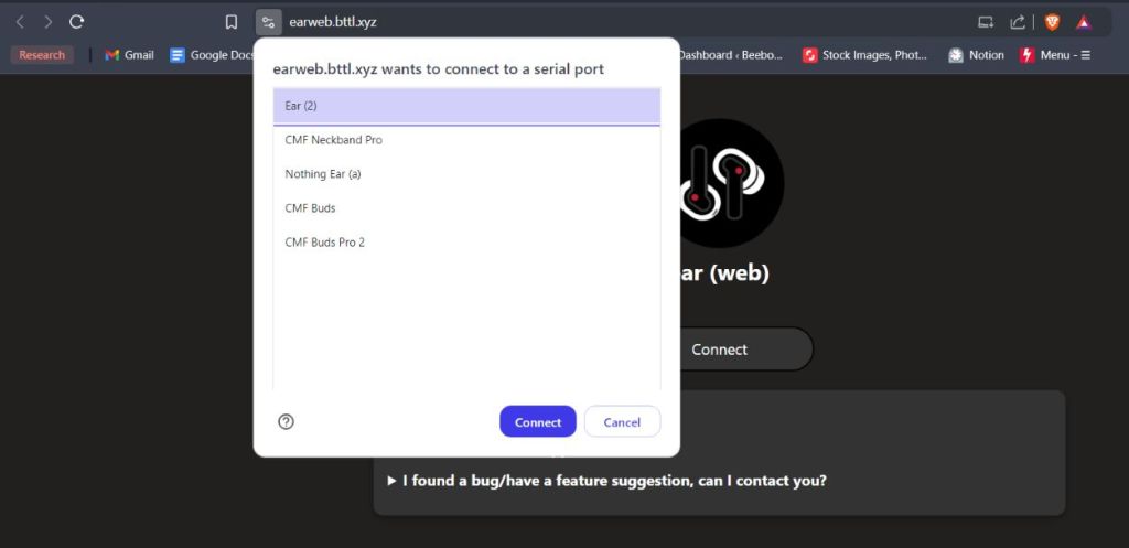 Ear Web Connect Headphones