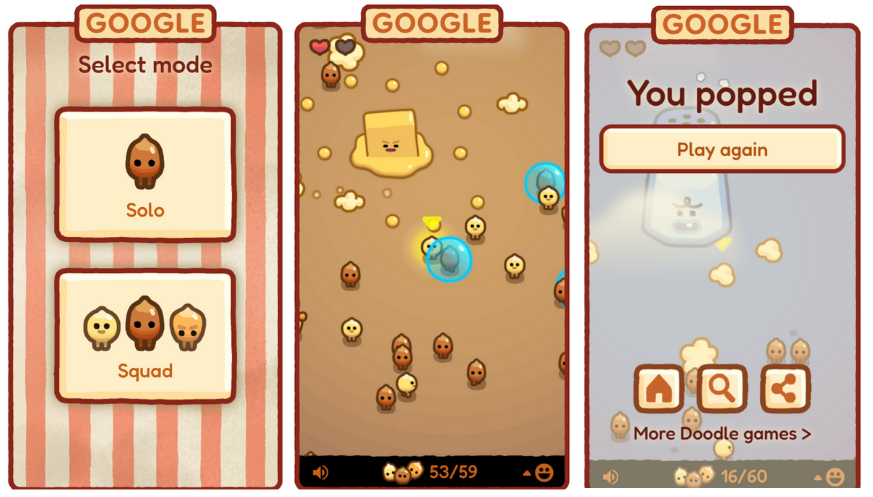 This New Google Doodle Is a Tasty Popcorn Game You Should Play! | Beebom