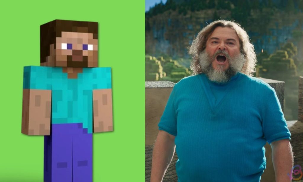 Jack Black as Steve in Minecraft