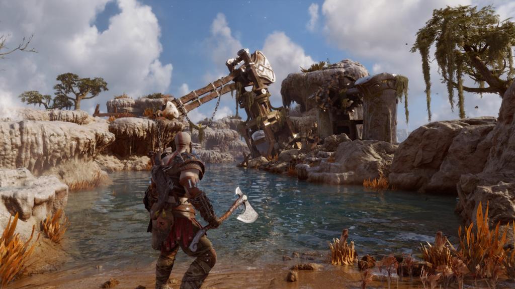 Kratos in Svartalfheim in God of War Ragnarok