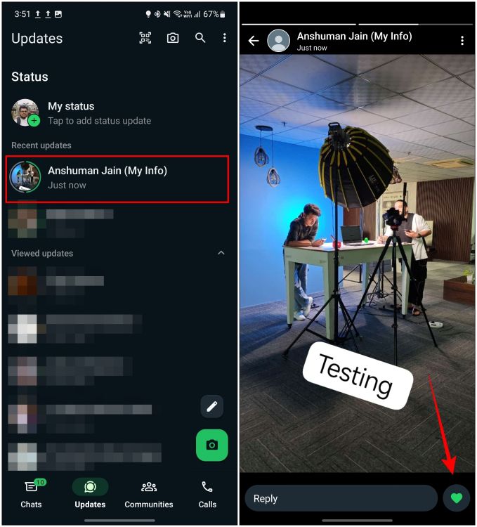 Liking A Status on WhatsApp | New WhatsApp features September 2024