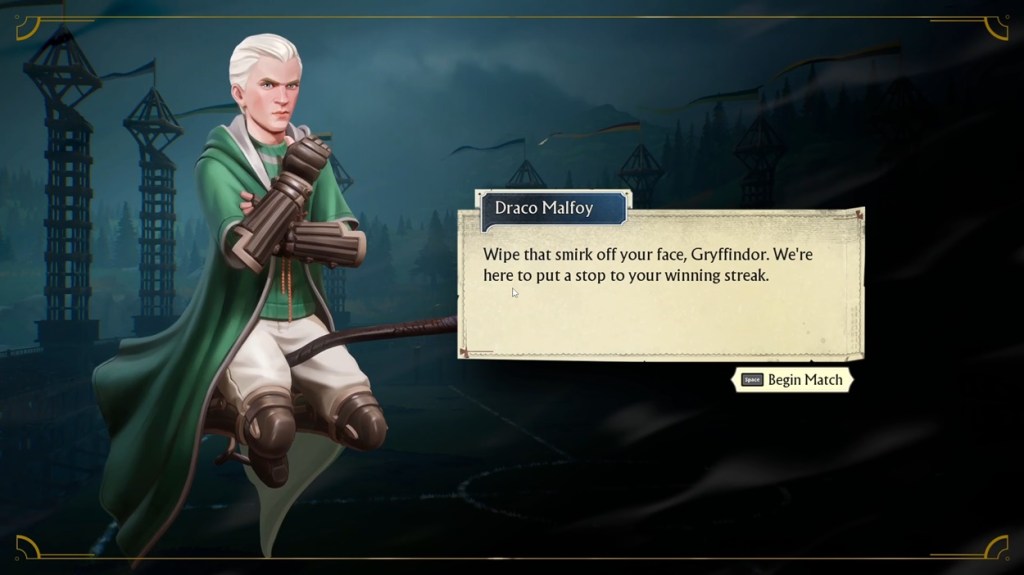 Malfoy in harry potter quidditch champions campaign