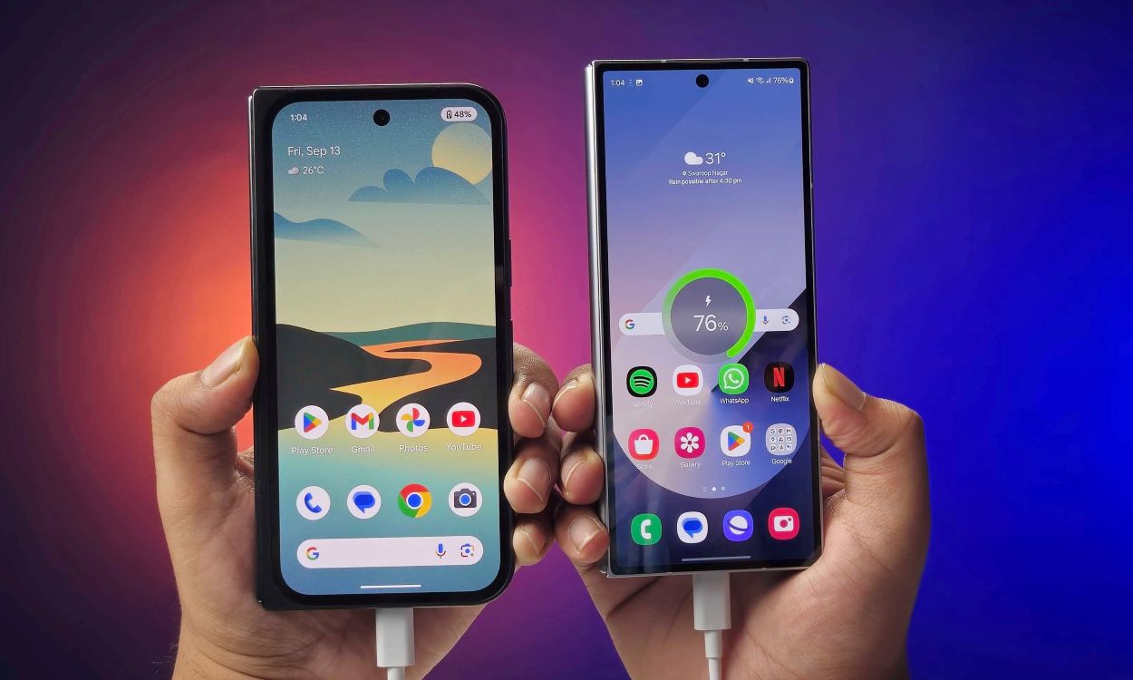 Pixel 9 Pro XL 대 Samsung Galaxy Z Fold 6 충전