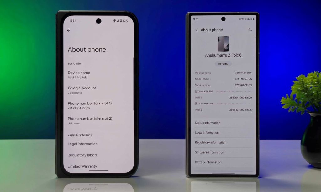 Pixel 9 Pro XL vs Samsung Galaxy Z Fold 6 Software