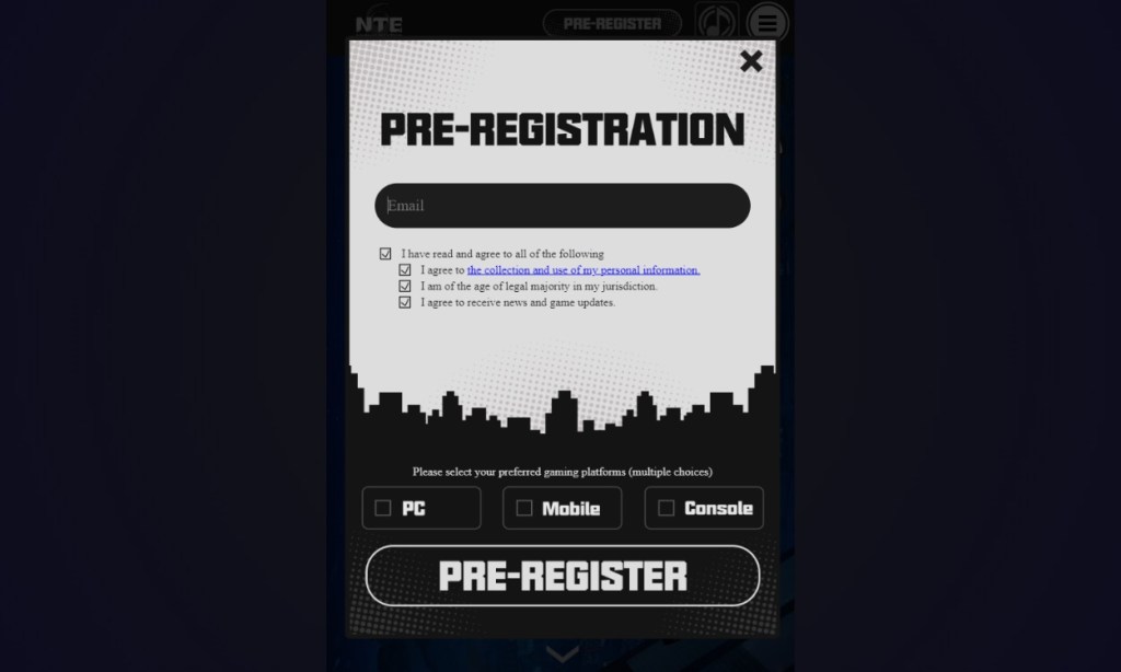 Pre-register for Neverness to Everness