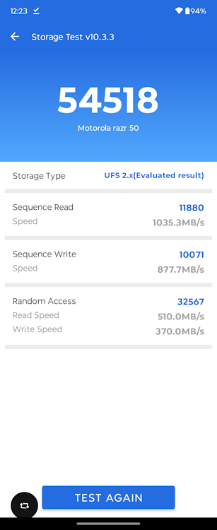 Razor 50 Read/Write test Initial Impressions