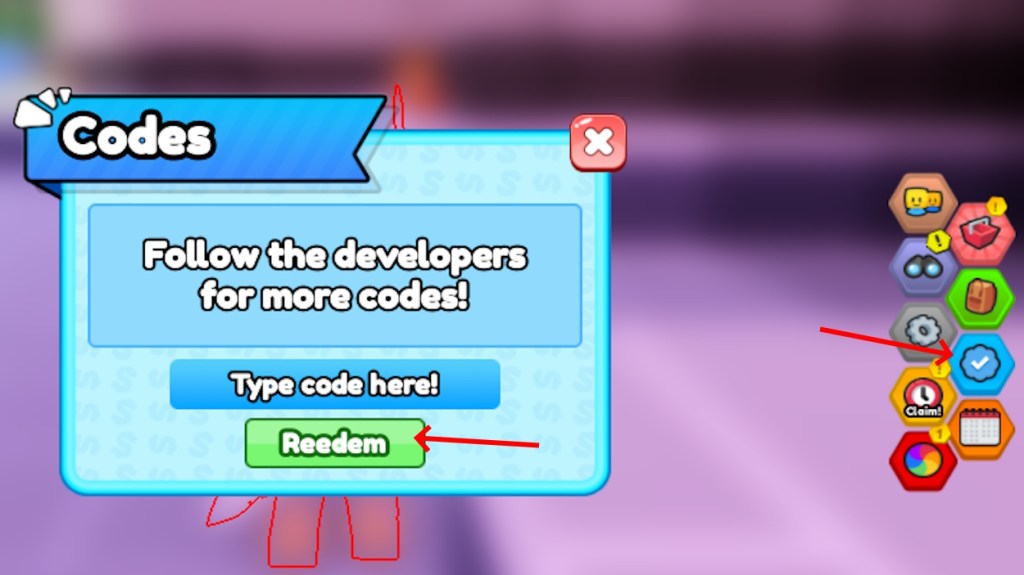 Redeem Hide and Sneak codes option