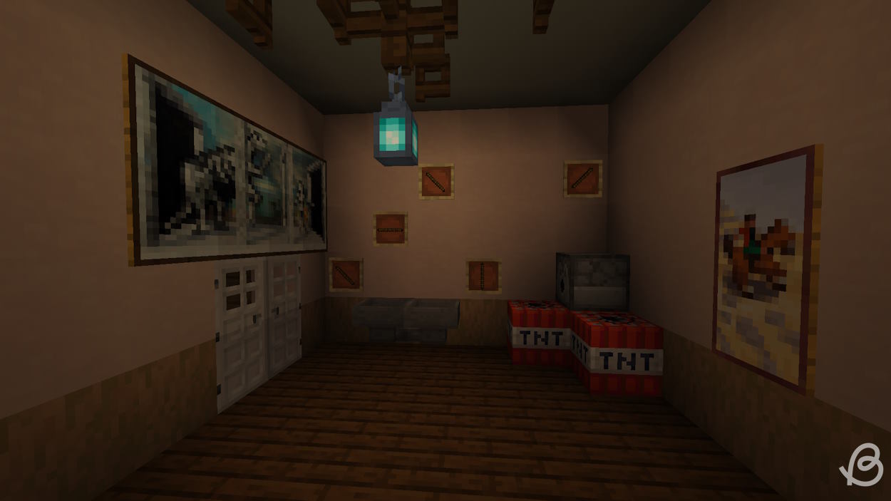 Escape room example in Minecraft