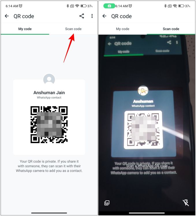 Scan WhatsApp QR Code to Add Contact