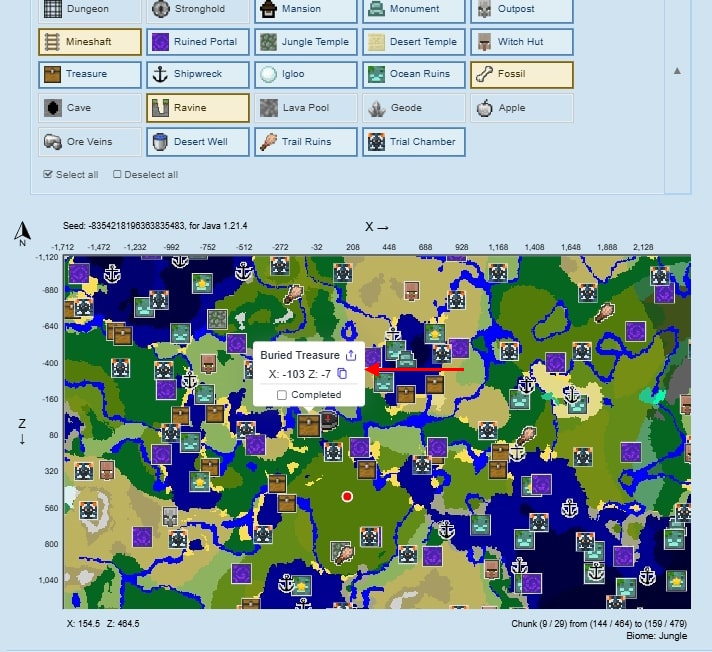Minecraft Seed Map  Use This Tool to Find Rare Biomes and Structures - 2