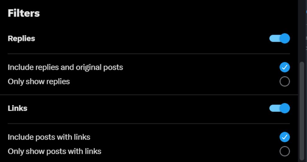 Using filters Advanced Search