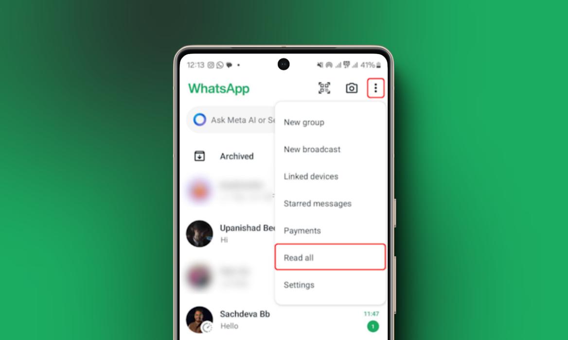 WhatsApp Read All feature at work featured image