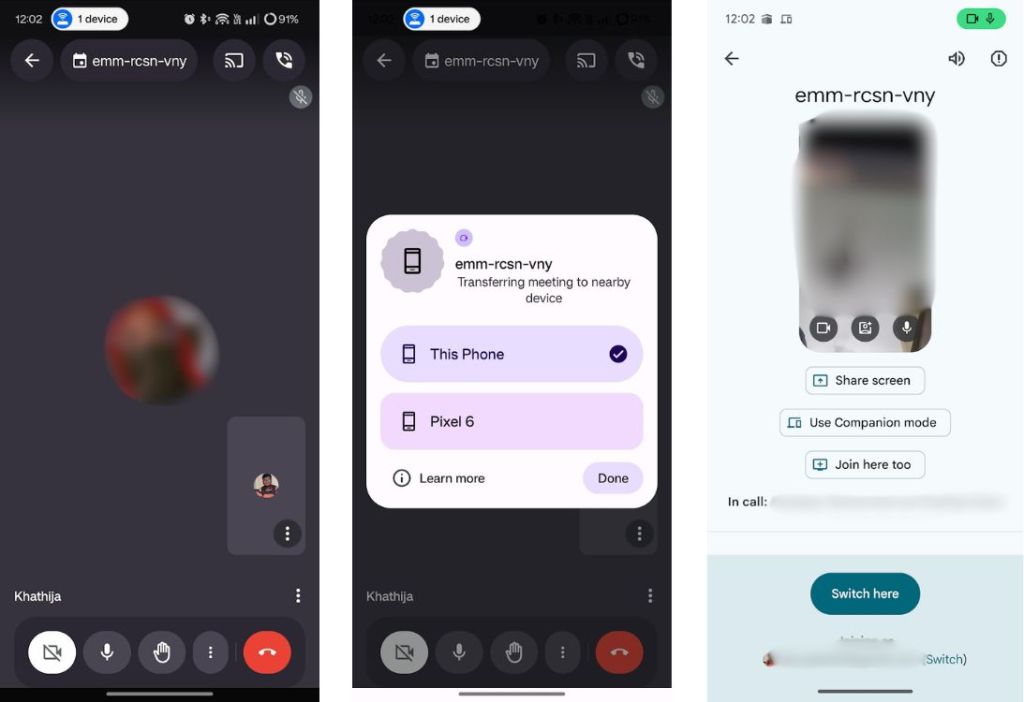 Share video calls - Android Notifications sync