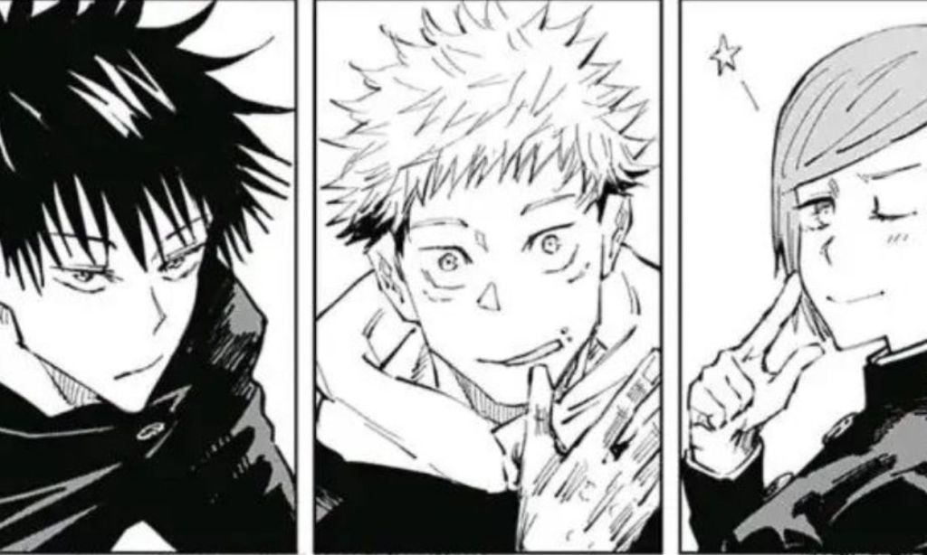 Megumi, Yuji and Nobara in Jujutsu Kaisen