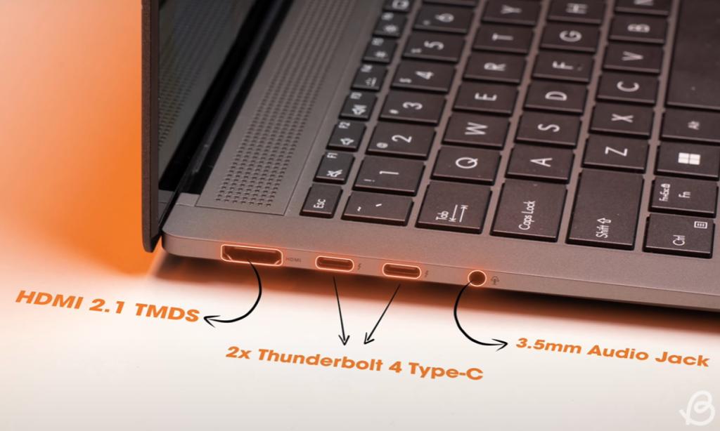 ASUS Zenbook S14 left side ports