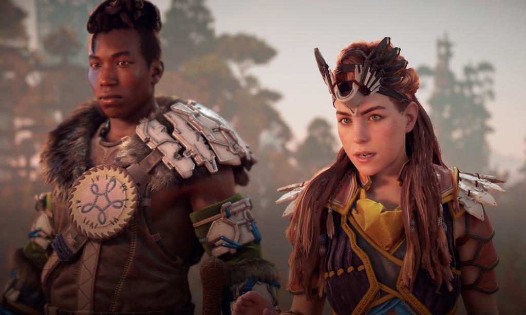 Aloy and Varl in HZD