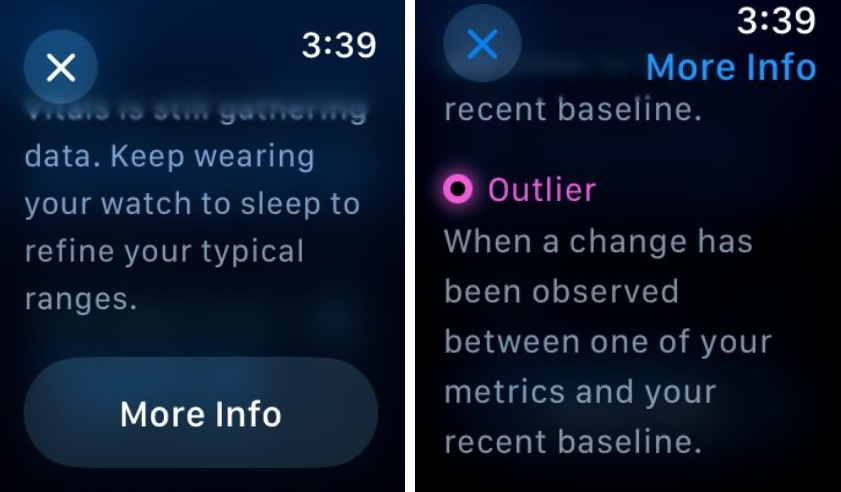 Apple Watch Vitals Outlier