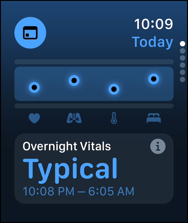 Vitals app for Apple Watch