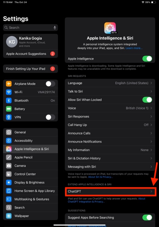 ChatGPT Integration Apple Intelligence feature