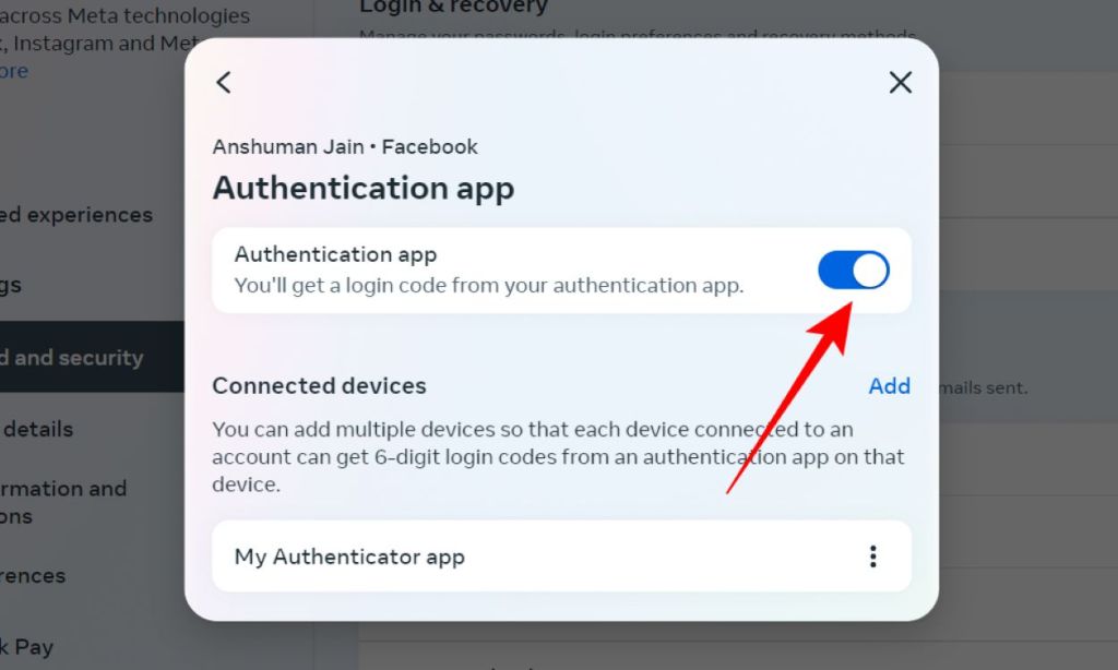 Disable Authentication App Security