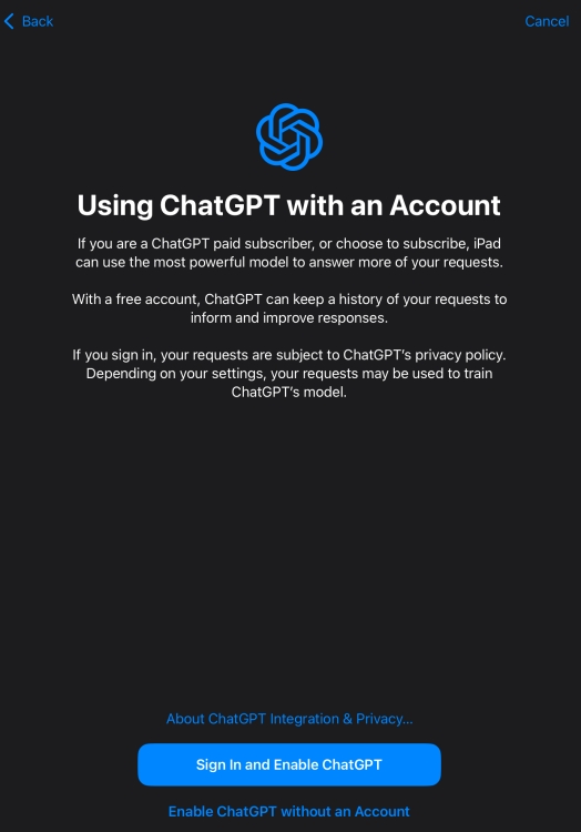 Enable ChatGPT Integration with Account