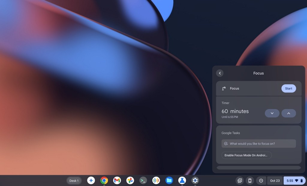 Focus mode in ChromeOS