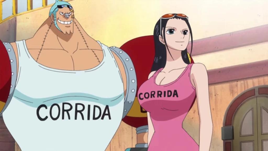 Franky and Robin in Dressrosa