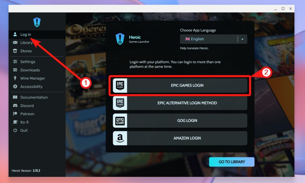 Heroic Launcher Login