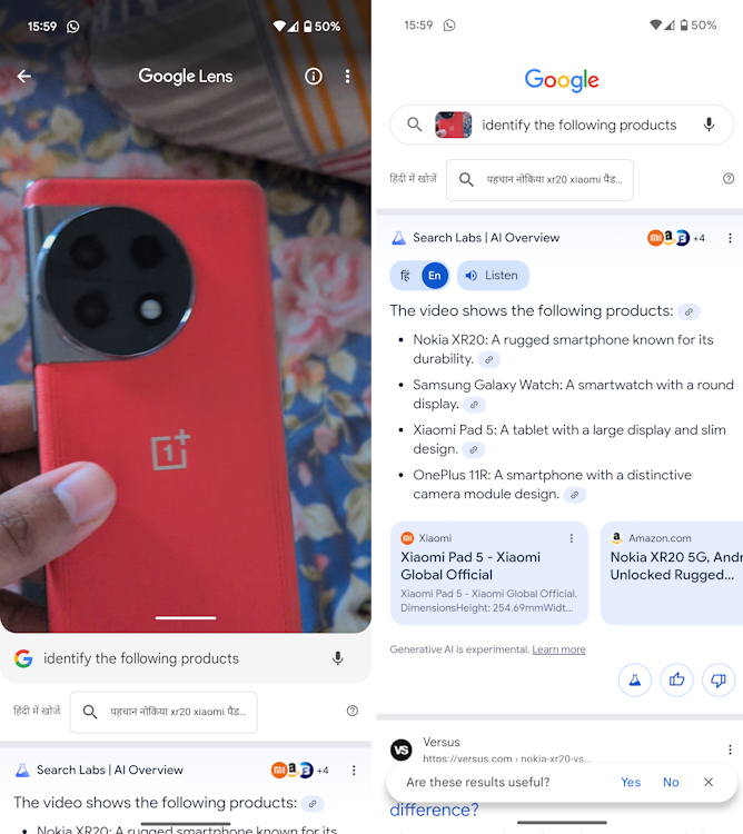 Identifying different gadgets Google Lens