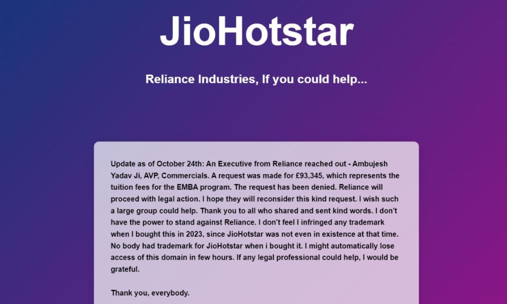 JioHotstar Story Update